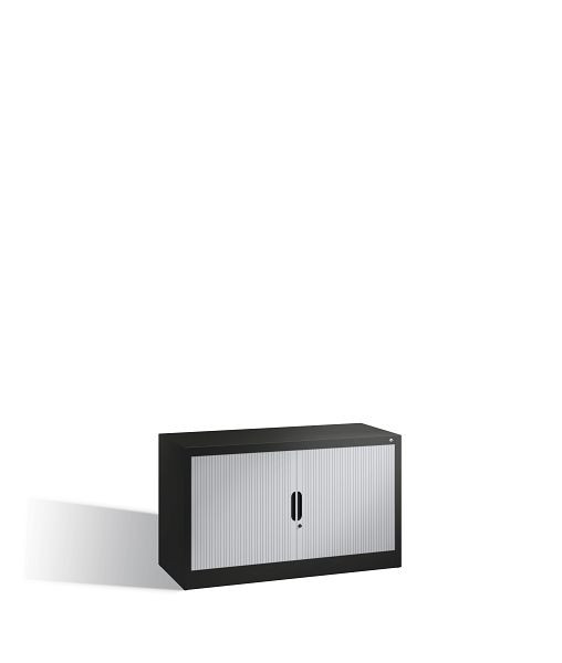 C+P Rollladenschrank Omnispace, H720xB1200xT420mm, Farbe: Schwarzgrau / Lichtgrau, Griffmulde, 1 OH, 3253-00 S10101