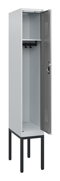 C+P Spind Evolo PLUS, Gestell, 1 Abteil, 1950x300x500mm, 7035/0004, Zylinderschloss, 0490305-10 S10041
