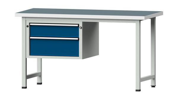 ANKE Werkbänke Kombiwerkbank, Modell 607 V, 1500 x 700 x 840 mm, RAL 7035/5010, UBP 40 mm, 415.024