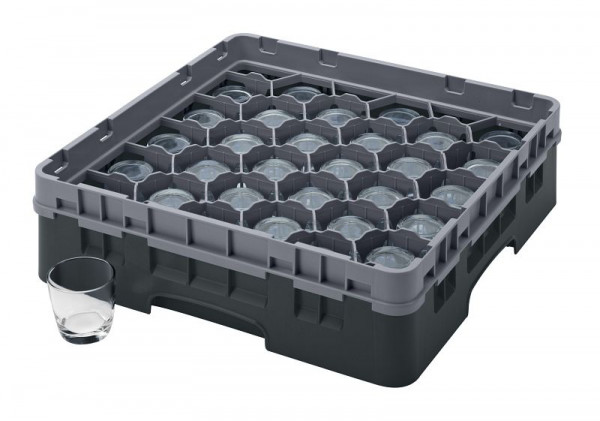 Cambro Spülkorb mit 30 Fächern Camrack® 9,2 cm maximale Höhe, Farbe: Schwarz, 30S318110