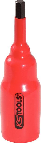 KS Tools 1/2" Bit-Stecknuss mit Schutzisolierung für Innensechskant-Schrauben, 17mm, 95mm lang, 117.1158