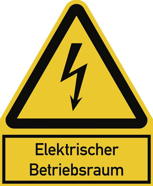 Moedel Elektrischer Betriebsraum ISO 7010, Kombischild, Aluminium, 200x244 mm, 99032