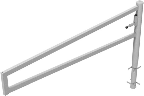 Schake Drehbare Wegesperre, zum Einbetonieren, feuerverzinkt, Gesamtbreite: 2500 mm, für Vorhangschloss, 4013_25V