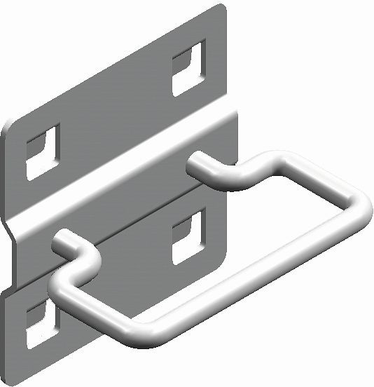 Kunzer U-Haken, geschlossen für Rückwandlochung 10x10mm, WES1702.1
