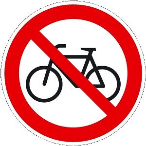 Moedel Verbot für Radfahrer, Alu, Ø 400 mm, 98950