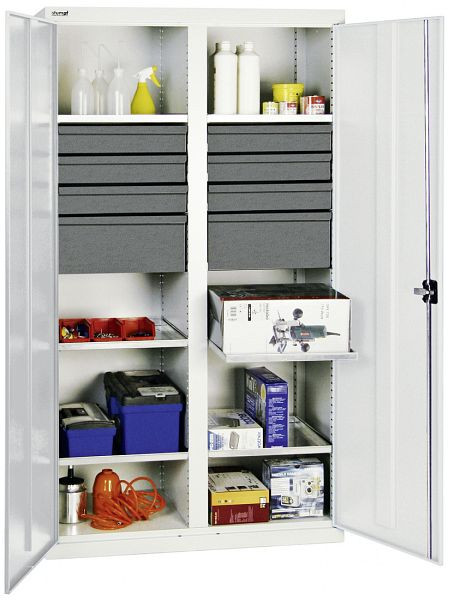 stumpf Werkzeug- und Materialschrank Serie 3000, 7035/7035, 6 Schublade 100 mm, 2 Schublade 200 mm, Mitteltrennwand, 6 Wannenböden, 3004707