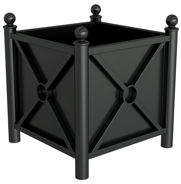 Schake Pflanzbehälter Rundrohre Ø 60 mm senkrecht mit Kugelkopf, 4025_10B