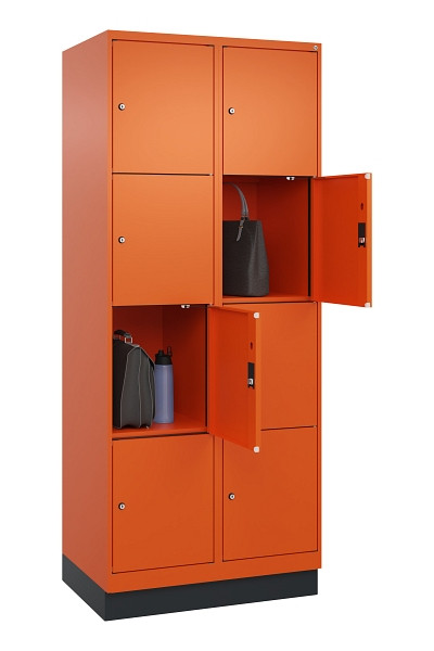 C+P Schließfachschrank Evolo PLUS, mit Sockel, 8 Fächer, 1950x800x500mm, 2004/20, 049020-224 S10023