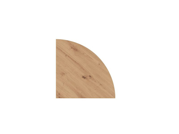 Hammerbacher Verkettungswinkel QE91, 80 x 80 cm, Platte: Asteiche, Viertelkreis, Verkettungsplatte 90°, inklusive 1 Kabelklemme, VQE91/R
