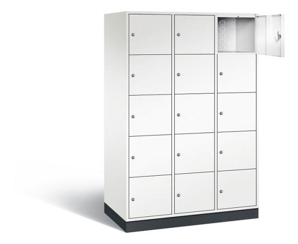 C+P XL-Schließfachschrank Intro, H1950xB1220xT590mm, Farbe: Verkehrsweiß, 8570-303 S10070