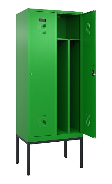 C+P Spind Evolo PLUS, Gestell, 2 Abteile, 2120x800x500mm, 6037/6037, Verschluss Zylinderschloss, 0490307-22F S10053