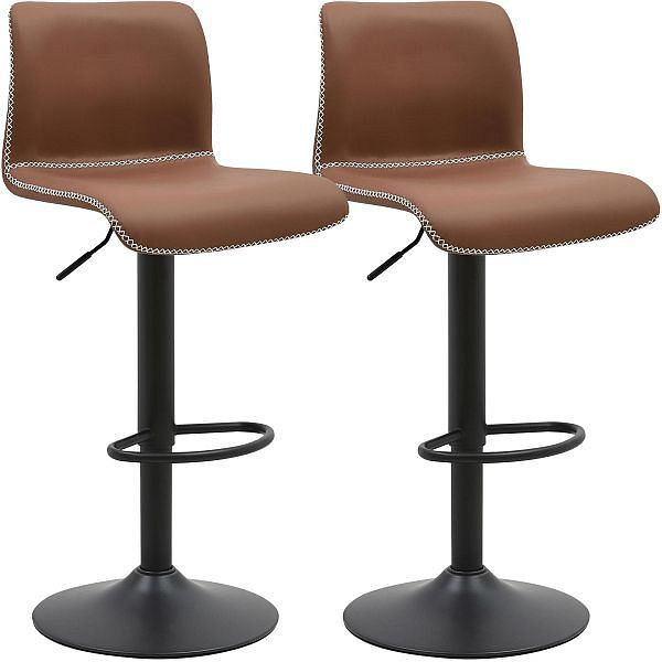 CLP Barhocker Henchy Kunstleder, braun, VE: 2 Stück, 327377