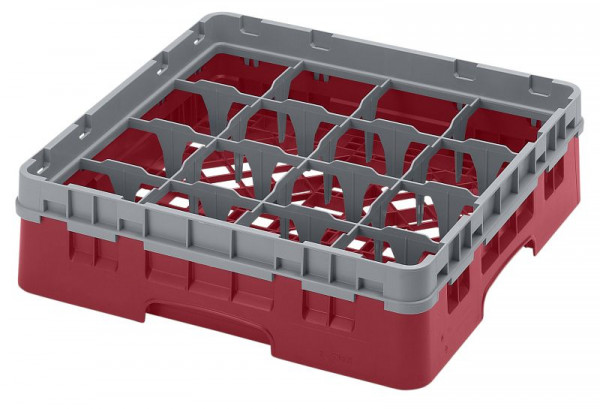 Cambro Spülkorb mit 16 Fächern Camrack® 9,2 cm maximale Höhe, Farbe: Preiselbeere, 16S318416