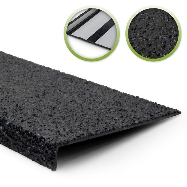 Moravia Antirutschkantenprofil GFK, extra stark, schwarz, Breite 600 mm, selbstklebend, 327634