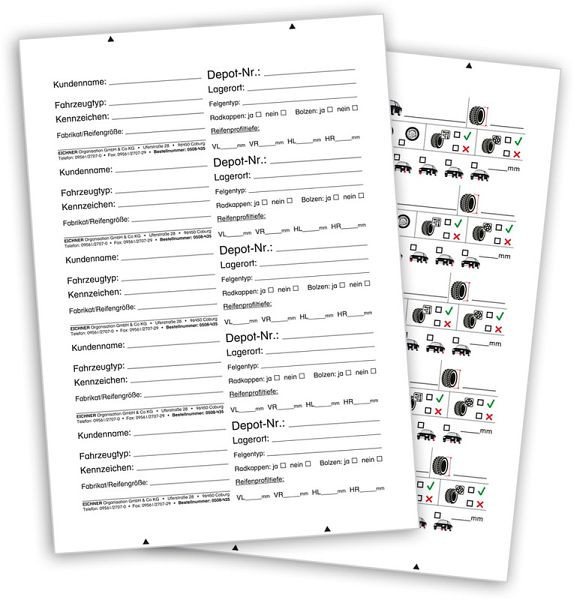 Eichner Ersatzetiketten, Weiß, VE: 150 Stück, 0508-00435