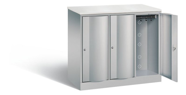 C+P Garderobenschrank Resisto, H1077xB1148xT540mm, Farbe: Weißaluminium, 8271-372 S10093
