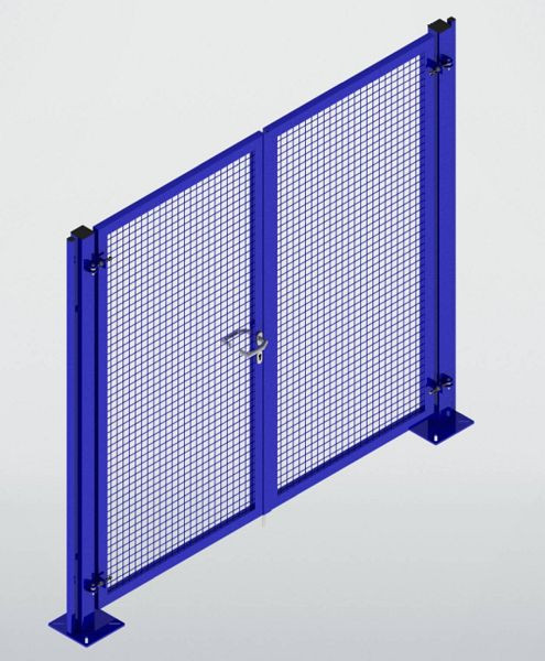 TTS Trennwandsystem 9200, Doppelflügeltor, Breite 2500, H 2200 mm, ultramarinblau, 285260