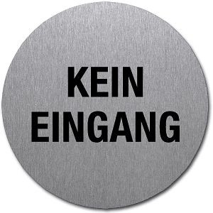 Moedel Piktogramm Kein Eingang, Edelstahl, selbstklebend, Ø 50 mm, 52526