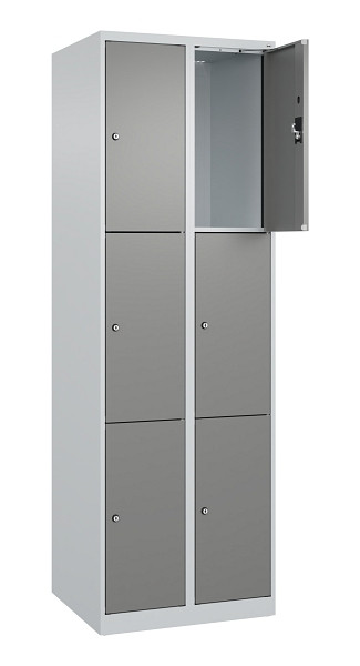 C+P Schließfachschrank Evolo PLUS, 6 Fächer, 1850x600x500mm, 7035/0004, 049000-203 S10014