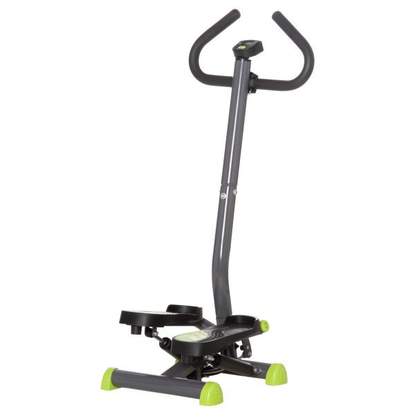 HOMCOM Stepper Fitness Swing Stepper mit LCD-Schirm bis 100 kg 55 x 44 x 108 cm, A90-263GY