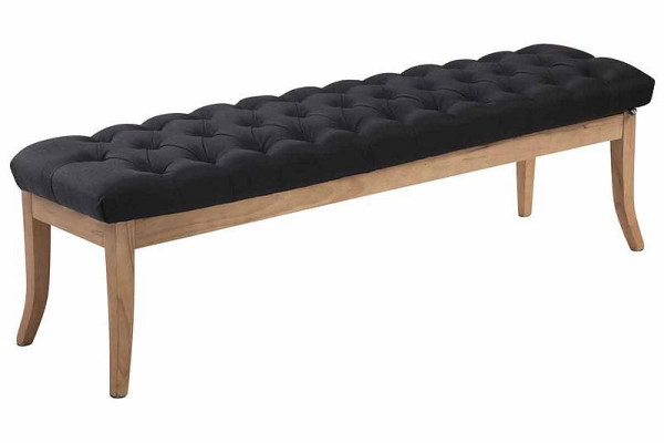 CLP Sitzbank Ramses Stoff antik-hell 150 cm, schwarz, 307172