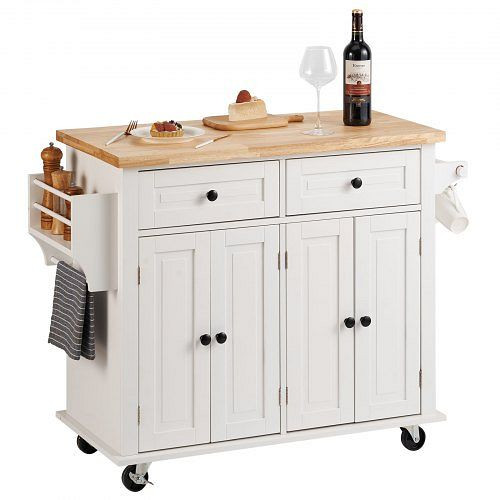 VEVOR Servierwagen Küchenwagen 1100 x 450 x 825 mm, 136 kg Belastbar Kücheninsel Küchenschrank, YDKCFDXJMDB24F20GV0