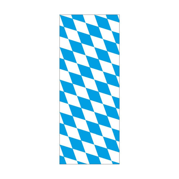 Stein HGS Landesflagge Bayern (Rauten ohne Wappen), 400 x 150 cm (Hochformat), mit Kunststoff-Karabiner, FlagTop 110 g/m², für Fahnenmasten ab 8 m, ohne Hohlsaum, 26168