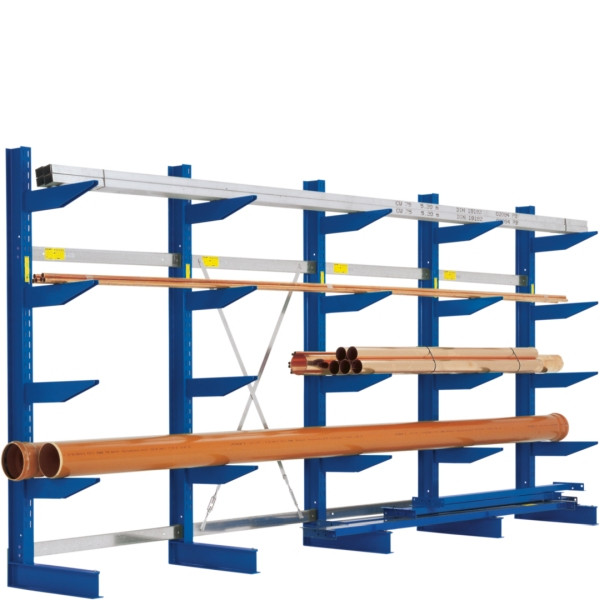 BITO Kragarmregal Set /2500x5080x740 NT600 IPE140 TypS 5 Ständer 1-seitig RAL5010 20, C0670-0039