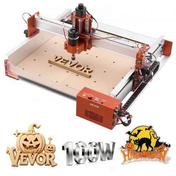 VEVOR CNC-Fräsmaschine, 100W, 3-Achsen, 400x400x95 mm, Holz-/Acryl-Fräse, Linearführung, Aluminiumgehäuse, SKDKJ4040CM6JOPRU001V2
