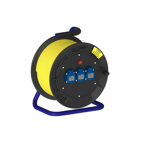 ELSPRO Kabeltrommel aus Vollgummi LRX, Länge: 50 m, Querschnitt 3 G 2,5 mm², 4X00027