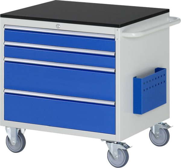 RAU Montagewagen Serie 7000, B770 x T650 x H790 mm, Arbeitsplatte mit Melaminharzbeschichtung, Schubladen: 2xH90, 2xH180 mm, 15-XL3.1A-M.11