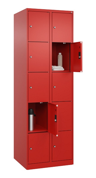 C+P Schließfachschrank Evolo PLUS, 10 Fächer, 1850x600x500mm, 3020/3020, 049000-205 S10025