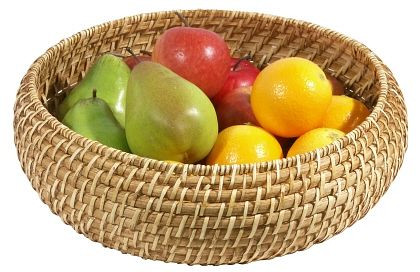 Contacto Korb, rund, bauchig, 34,5 cm aus Bambus und Rattan, 4861/345