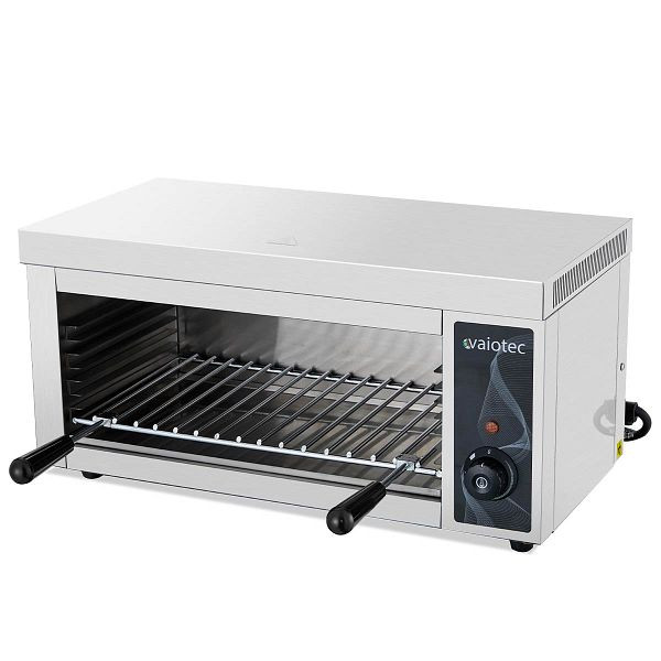 Vaiotec EASYLINE Salamander mit 4 Einschubhöhen, 2 kW, Edelstahl, 61x34x28 cm, 10597