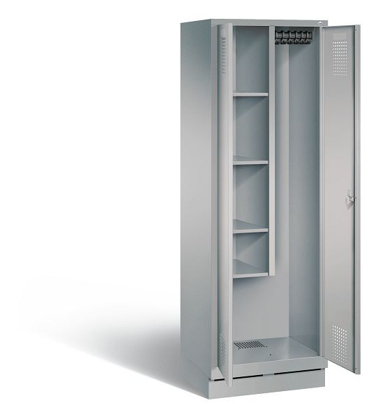 C+P Putzmittel-Spind Evolo, H1800xB610xT500mm, Farbe: Weißaluminium, 48120-00 S10133