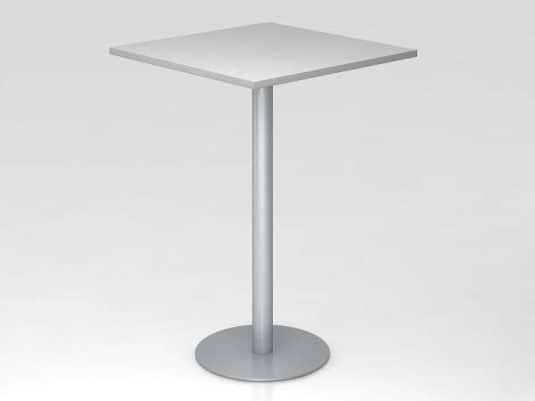 Hammerbacher Stehtisch 80x80cm Grau/Silber, Gestell: Silber, VSTH88/5/S