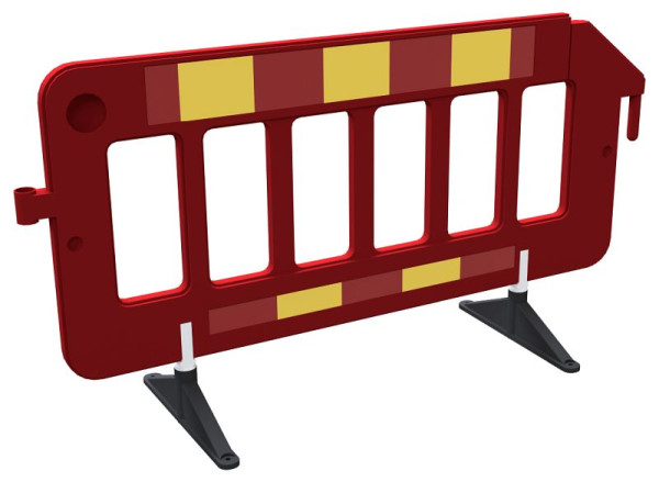 Schake Absperrgitter 2,00 m- roter Zaunkörper - retrorefektierende Folie Typ RA1/ gelb, 33320KDRFSK-R