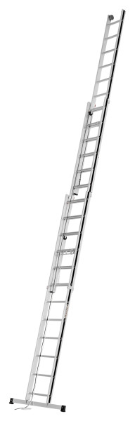 ALU-PRO Seilzugleiter dreiteilig, 3x12 Sprossen, Länge eingefahren 3,47 m / ausgefahren 7,95 m, 7006136