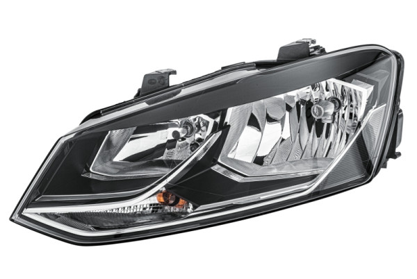 HELLA FF/Halogen-Hauptscheinwerfer, für u.a. VW Polo (6R1, 6C1), ECE, für Rechtsverkehr, links, 1EB 012 034-011