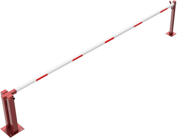 Schake Handschranke mit Gasdruckfeder und festem Auflagepfosten, lichte Weite: 5000 mm, mit Dreikantverschluss, 415_50FPB