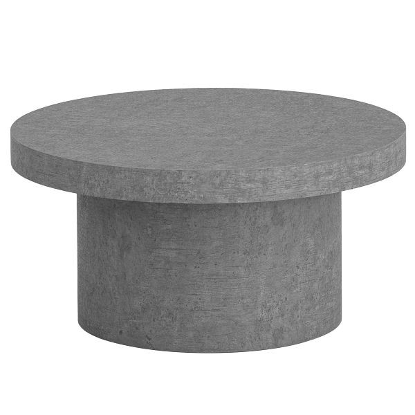 Wohnling Couchtisch 60x60x30cm Grau Sofatisch in Beton-Optik, Design Wohnzimmertisch Rund, Loungetisch in Pilz-Form, WL6.927