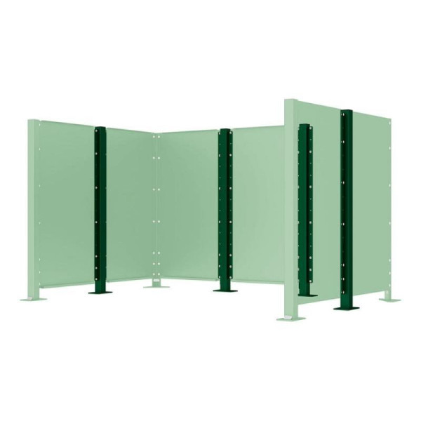 STEIN HGS Zwischenpfosten auf Bodenplatte, moosgrün (RAL 6005), 78167.0004