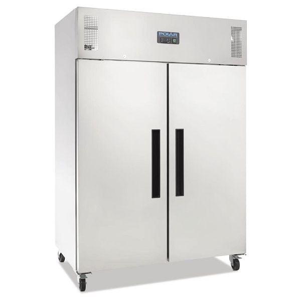 Polar zweitüriger Kühlschrank Edelstahl 1200 l Bruttokapazität, G594