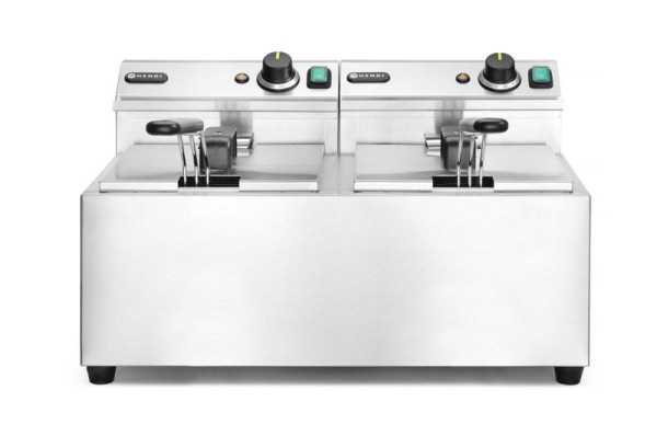 Hendi Fritteuse Profi Line - 2 x 8 L, Edelstahl, 207307