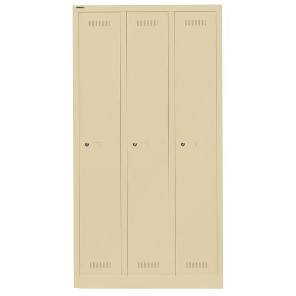 Bisley Garderobenschrank Monobloc™, 3 Abteile je 1 Fach, 606 creme, ML09T1606