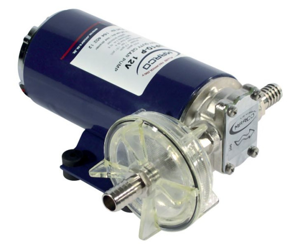 Ebinger Getriebepumpe fürWasser, Herbizide UP10-P, (Edelstahl/ PTFE) mit Motor 24V DC, max. 18ltr./min - 7bar, Selbstansaugend bis 3m, 130.319