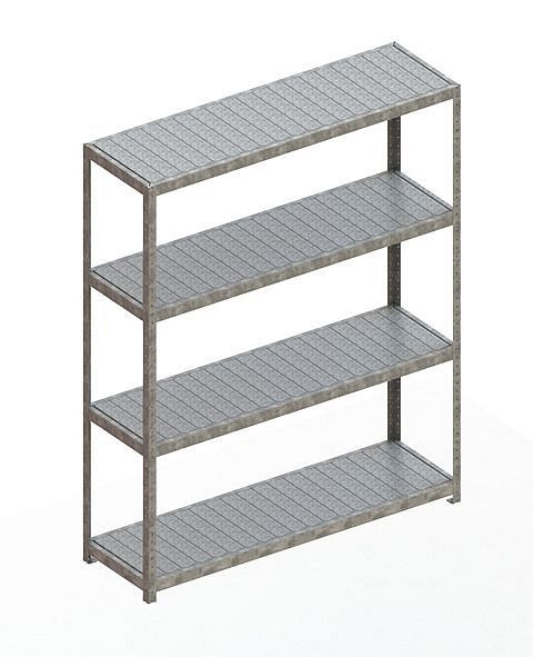 Meta SPEED - RACK Regal 2470x2000x600 mm mit Stahlpaneelen, verzinkt, Bodenanzahl: 4, 20087025