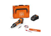 Produktbild von Fein Akku-Schlitzschere bis 1,6 mm ABSS 18 1.6 E AS Set 1x 5 Ah, 71300563000 Fein Akku-Schlitzschere bis 1,6 mm ABSS 18 1.6 E AS Set 1x 5 Ah, 71300563000