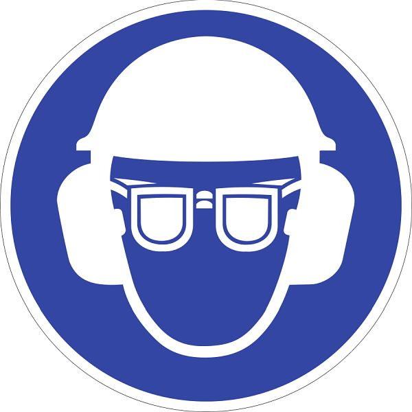 Moedel Gehörschutz, Augenschutz und Kopfschutz benutzen, Folie, Ø 100 mm, 51967