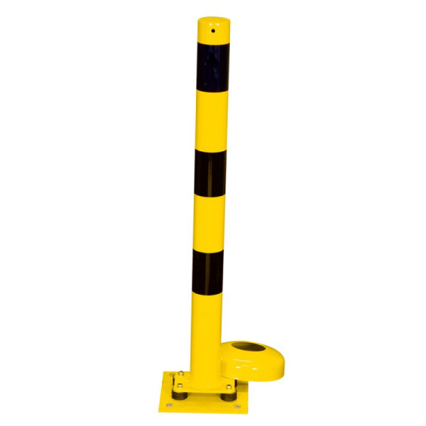 Stein HGS Absperrpfosten -Bollard- Ø 89 mm allseitig neigbar, 3 Ösen (90°), 489npbg-3